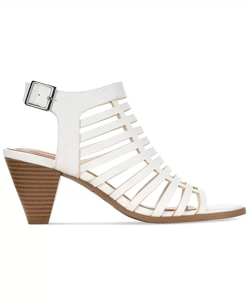 Style & Co Women's Haileyy Shootie Sandals In White 2