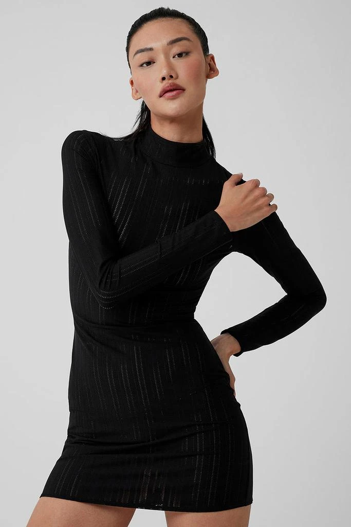Alo Euphoria Long Sleeve Dress - Black 5