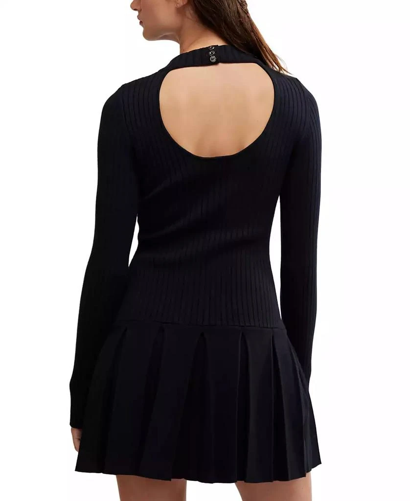 Free People Women's Emmy Ribbed Knit Pleated A-Line Mini Dress 2