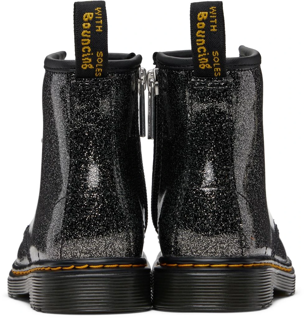 Dr. Martens Big Kids Black 1460 Glitter Patent Leather Boots 2