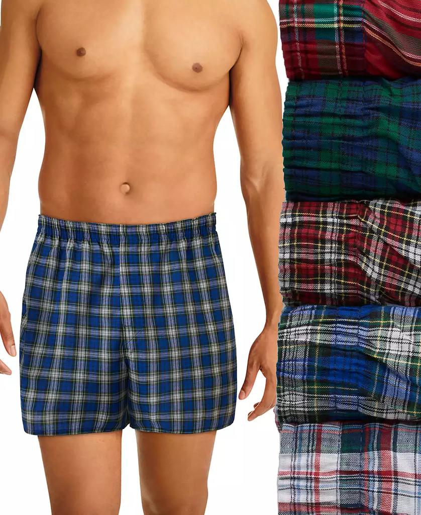 Hanes Men's 5-Pk. Ultimate® FreshIQ® Tartan Print Woven Boxers