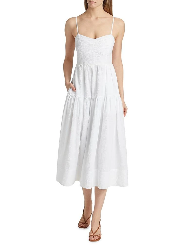 Tanya Taylor Verona Textured Cotton Midi-Dress 2