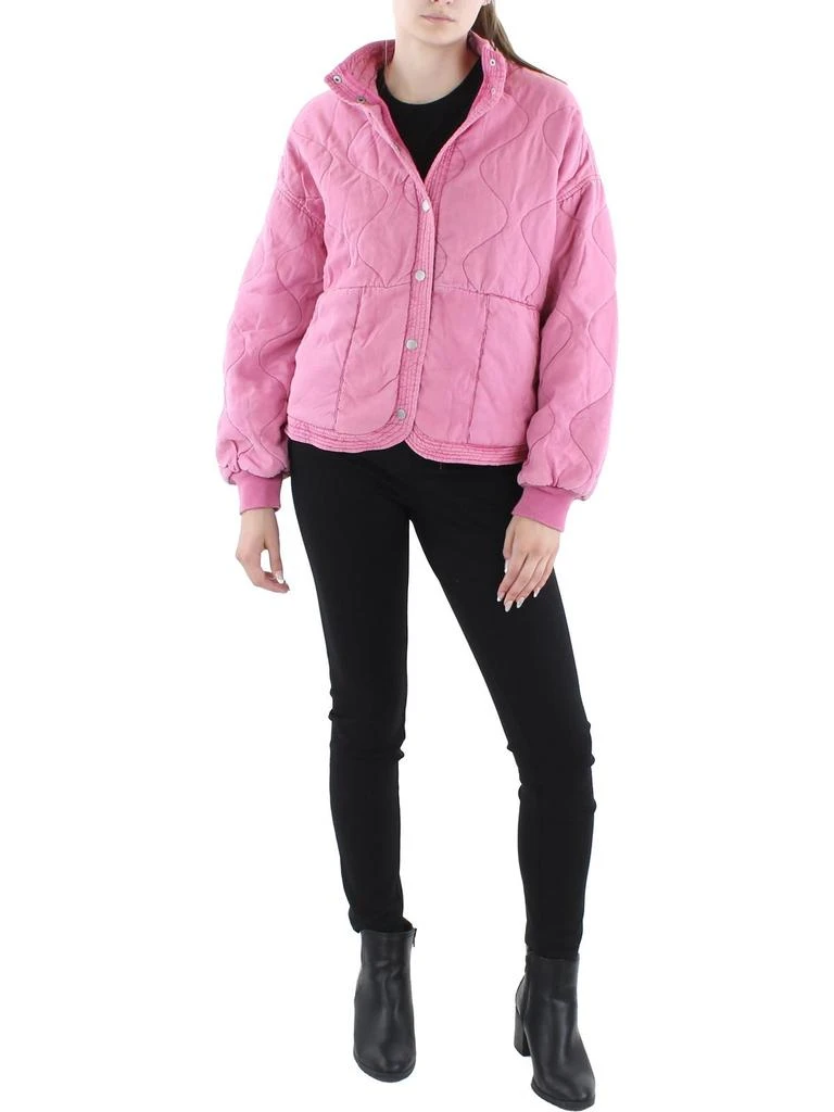 BLANKNYC Womens Quilted Short Bomber Jacket 1