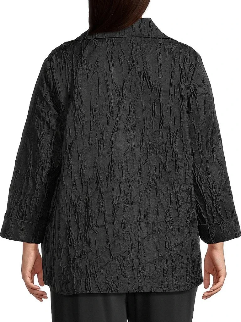 Caroline Rose Plus Textured Jacquard A-Line Jacket 5
