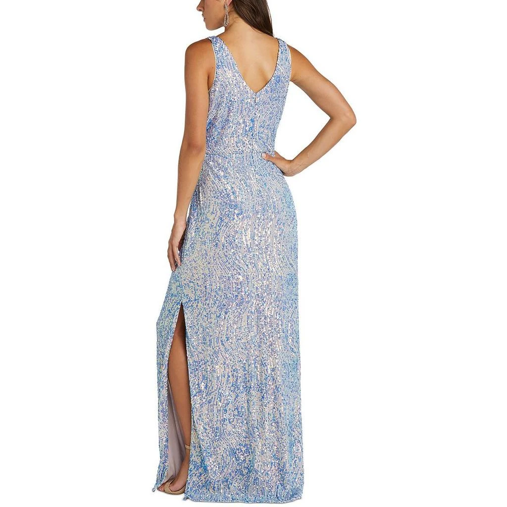 NW Nightway Petites Womens Sequined Long Evening Dress 2