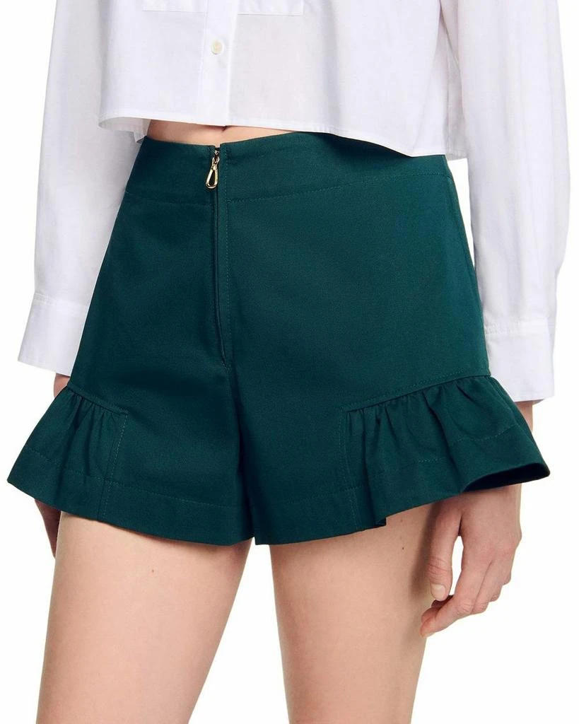 Sandro Relaxed Ruffled Shorts 4