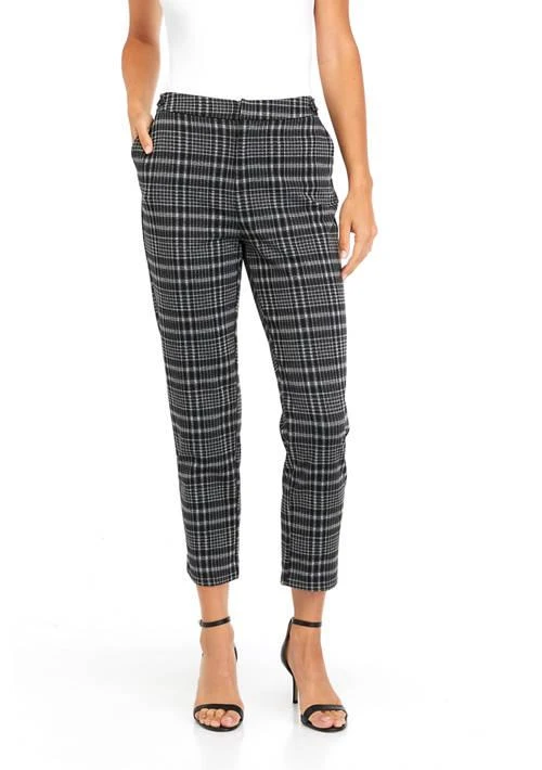Sharagano Womens Menswear Knit Jacquard Pants With Tab Detail 1