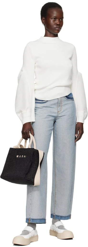 Marni White Pablo Mary Jane Ballerina Flats 5