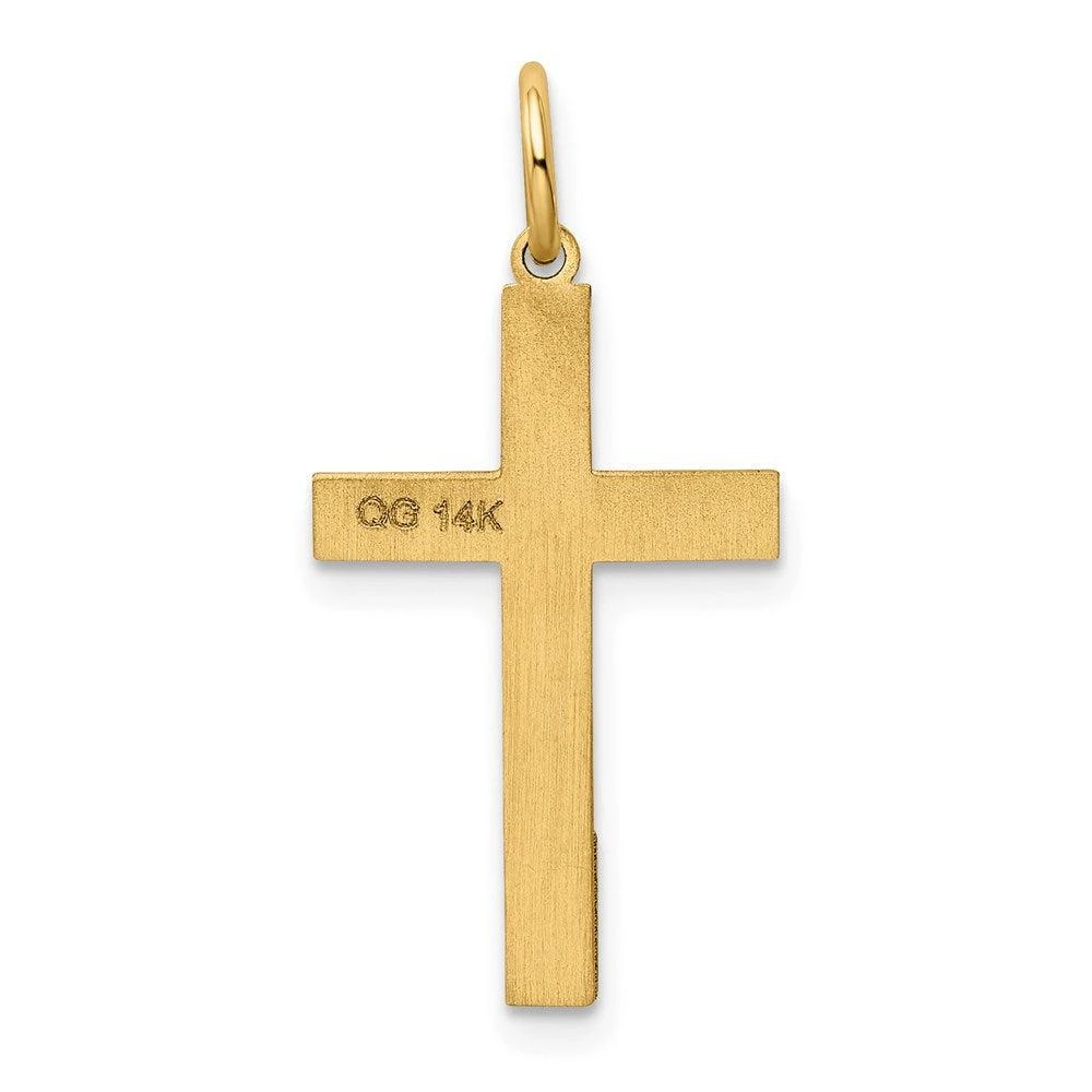 Diamond2Deal 14k Yellow Gold Laser Designed Cross Pendant 4