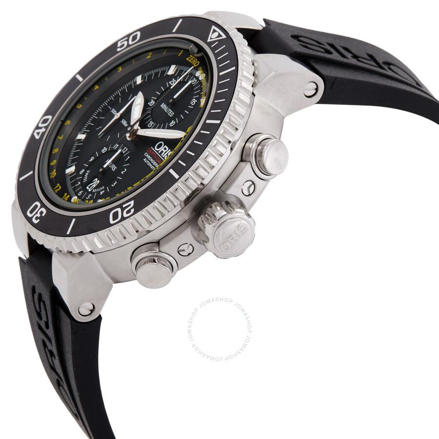 Oris Aquis Depth Gauge Chronograph Automatic Black Dial Men's Watch 01 774 7708 4154