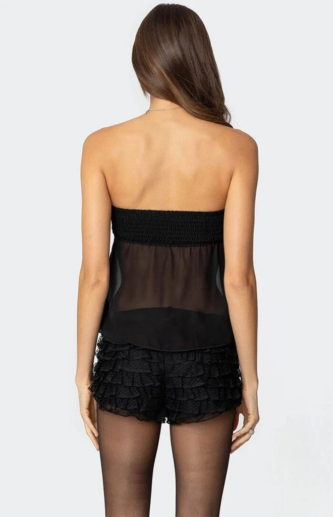 Edikted Starfish Strapless Chiffon Top 5