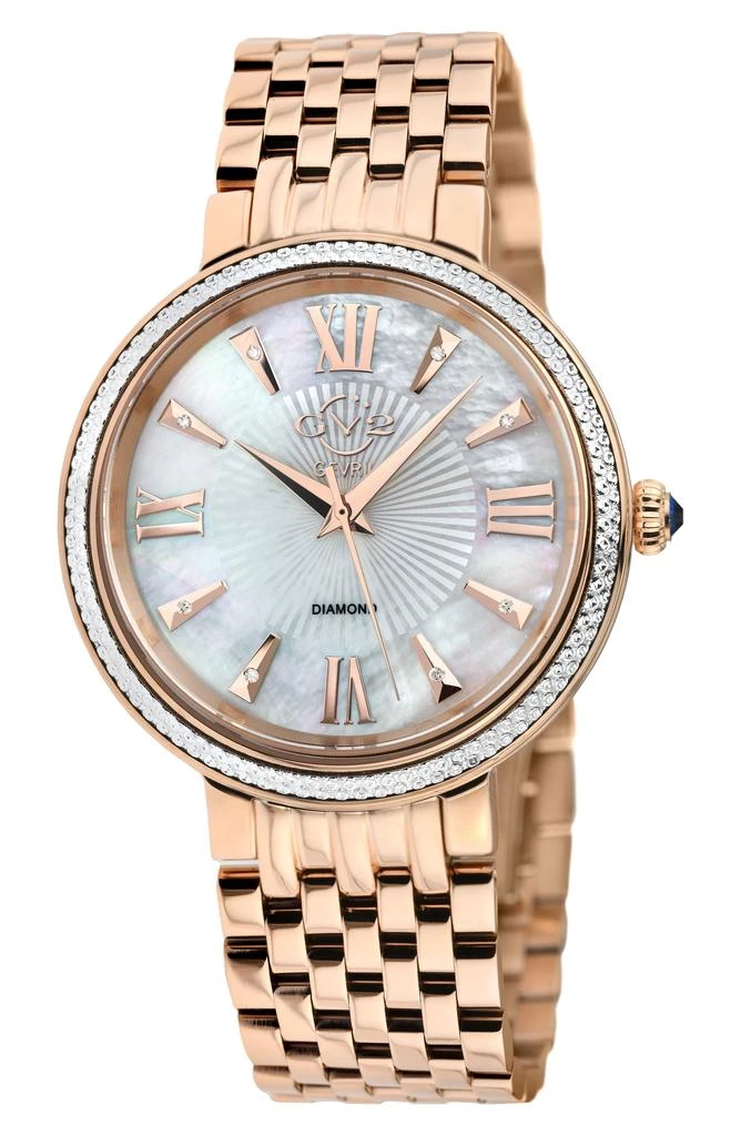 GV2 Women's Genoa Diamond Dial Bracelet Watch, 37mm 1