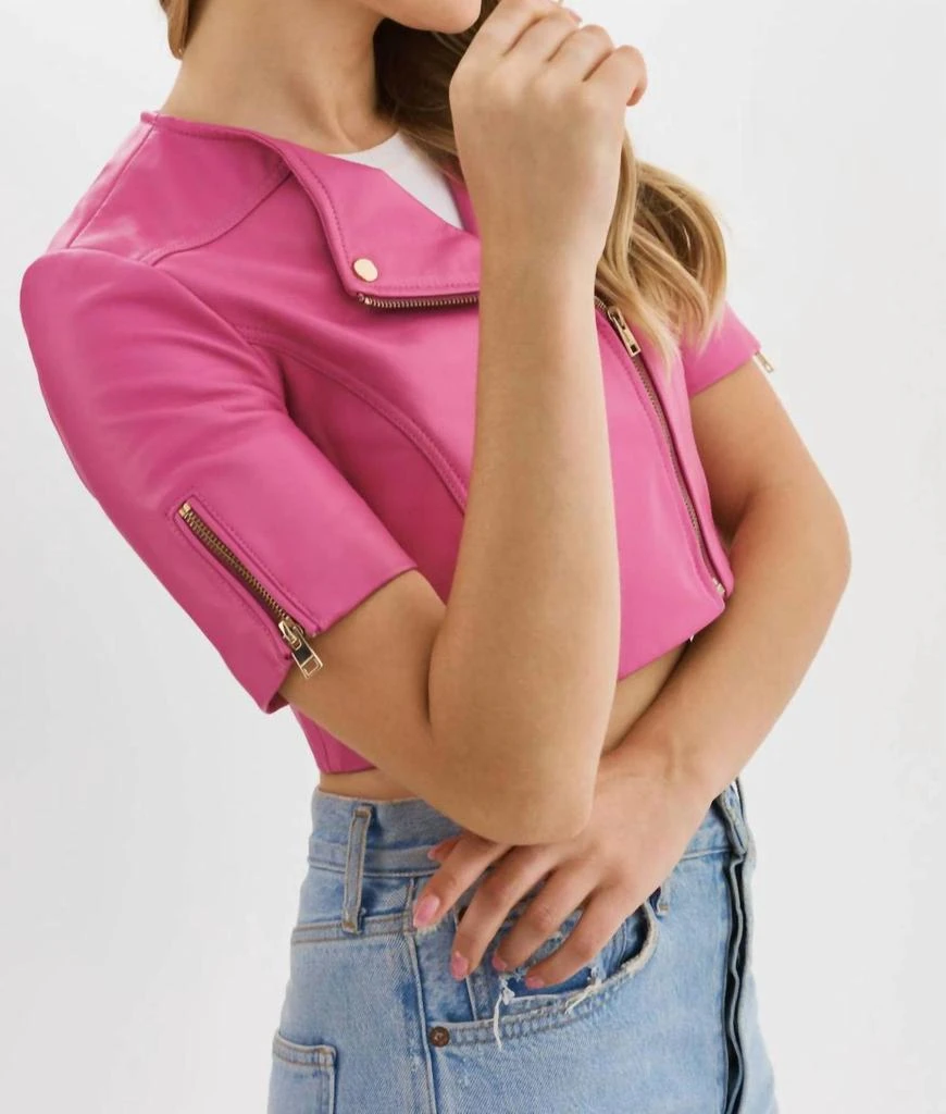 LaMarque Lamarque - Kirsi Cropped Biker Jacket 2