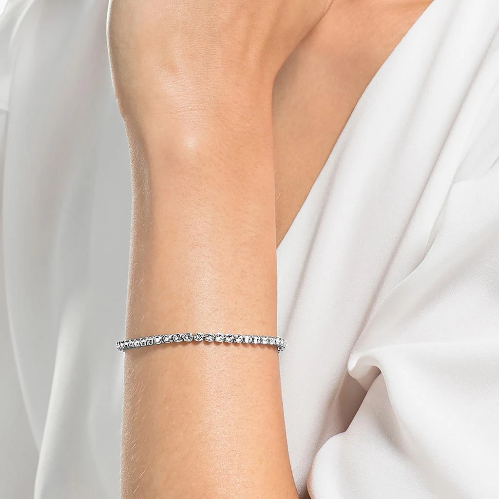 Swarovski Emily tennis bracelet round cut white rhodium plated 7