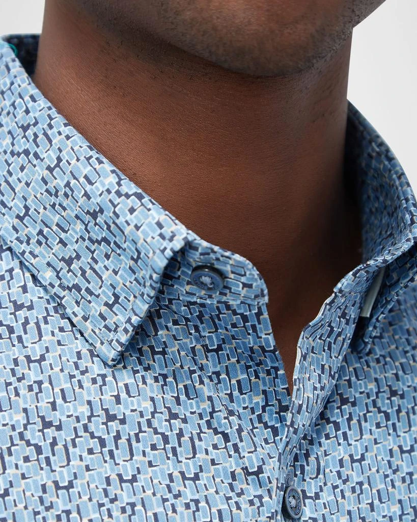 BUGATCHI Men's Karl Micro-Geometric Sport Shirt 6