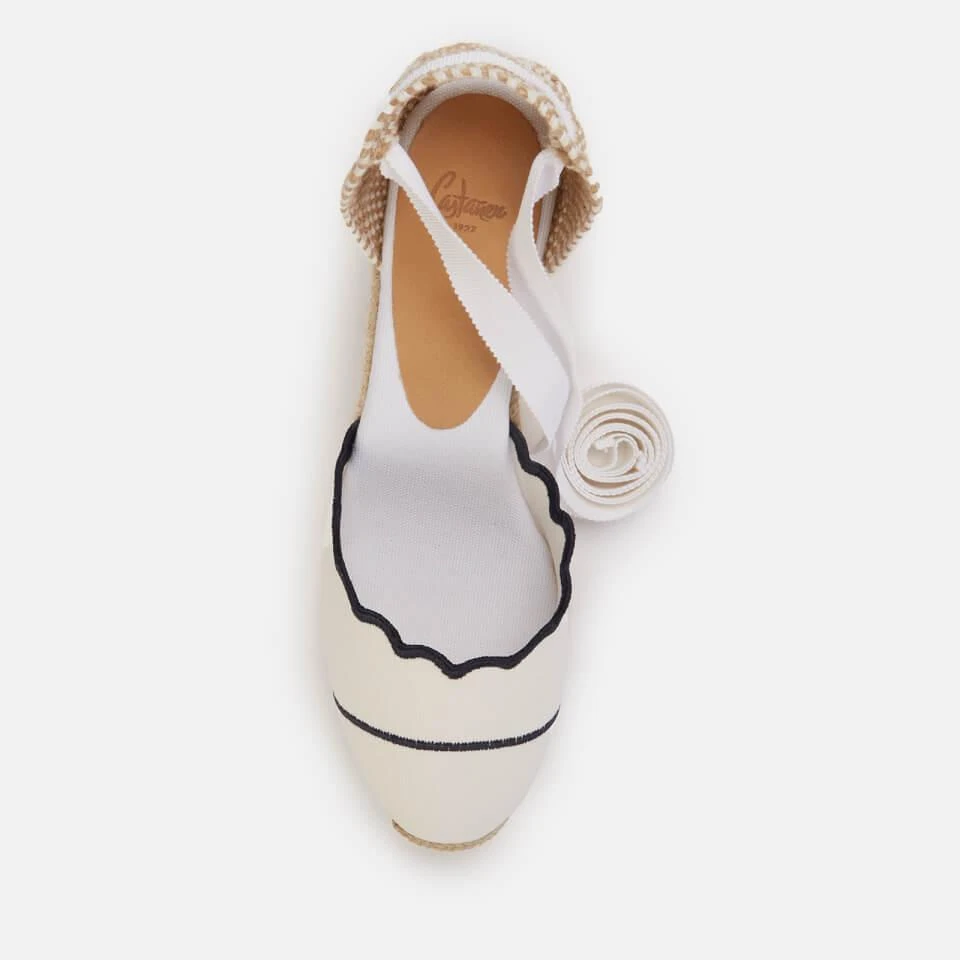 CASTAÑER CASTAÑER WOMEN'S HUMMINGBIRD CINI 6 WEDGED ESPADRILLES - BLANCO 3