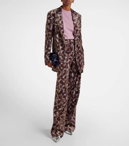 Dries Van Noten Pantera cotton-blend straight pants 2