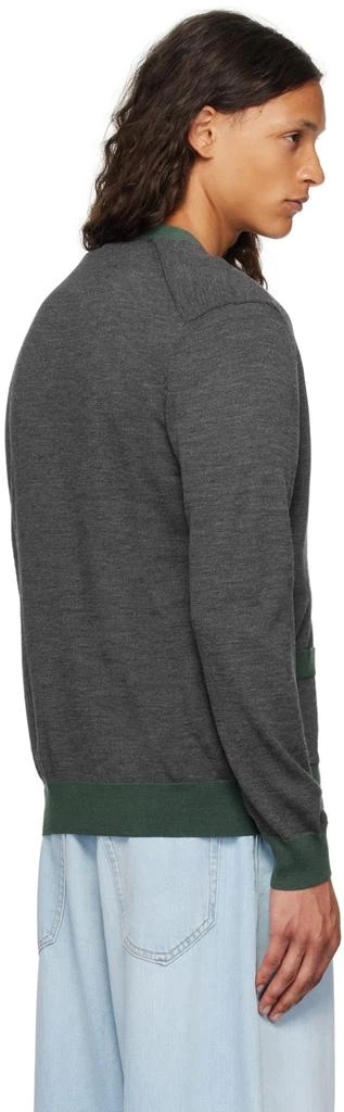 Maison Kitsune Gray Bold Fox Head Cardigan 3