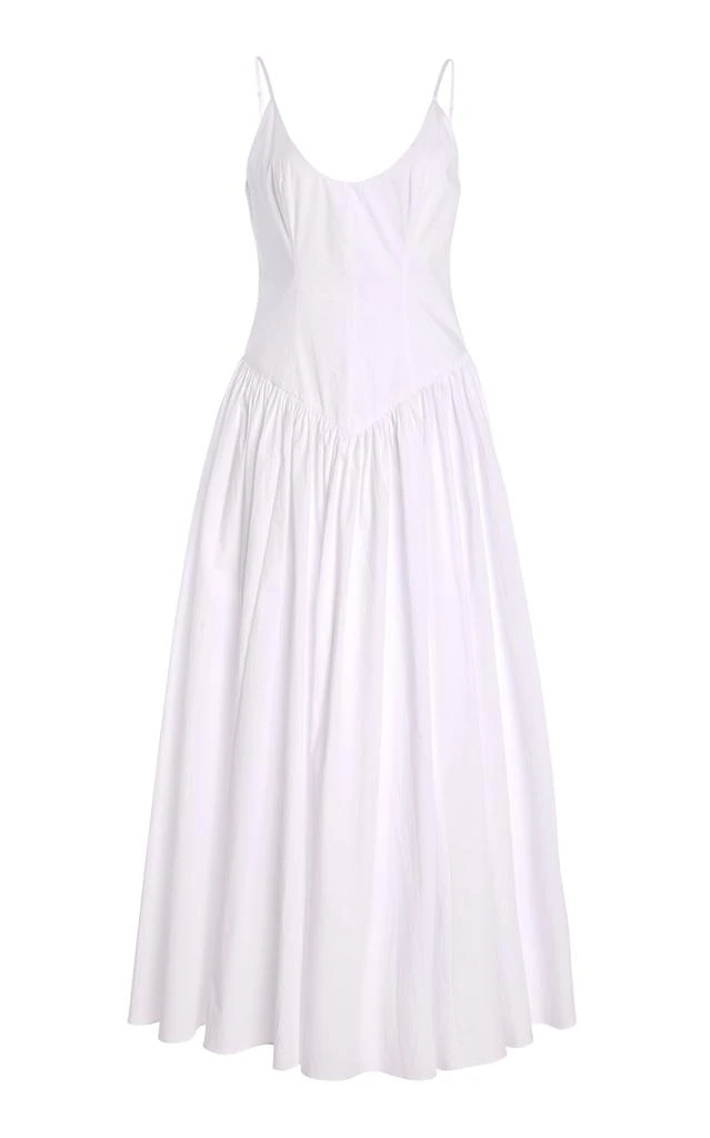 Staud STAUD - Dena Cotton Dress - White - US 8 - Moda Operandi 1