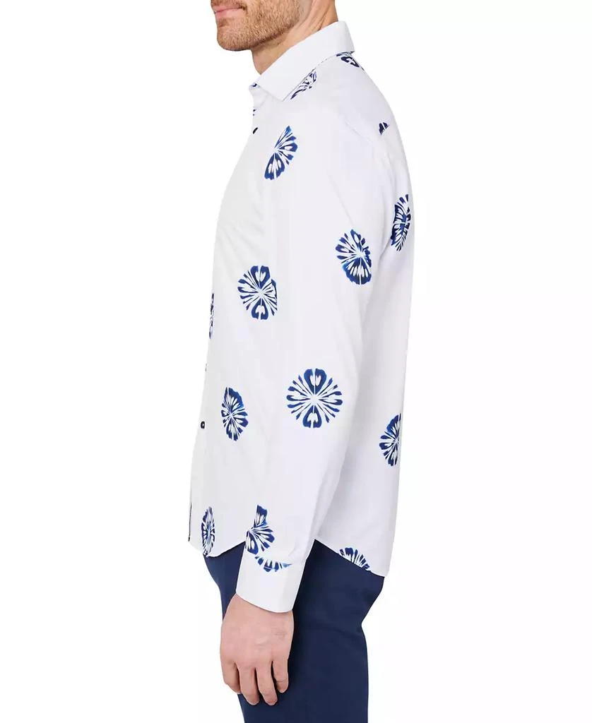 Society of Threads Men's Slim Fit Non-Iron Floral Performance Stretch Button-Down Shirt 3
