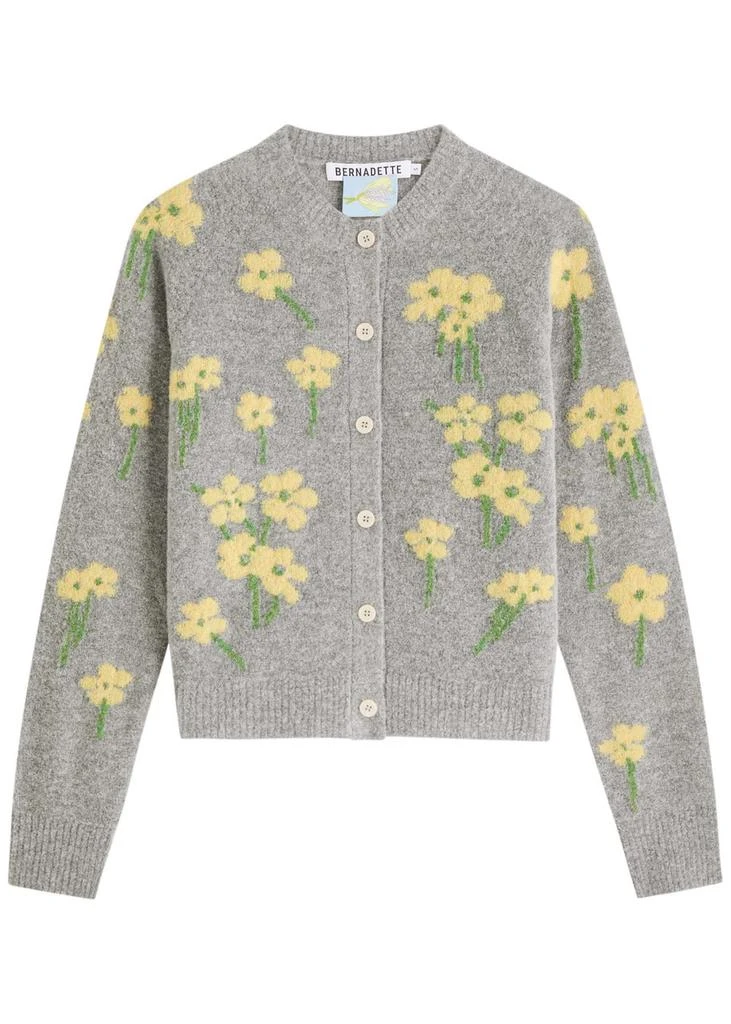 Bernadette Nonna floral-intarsia wool-blend cardigan 1