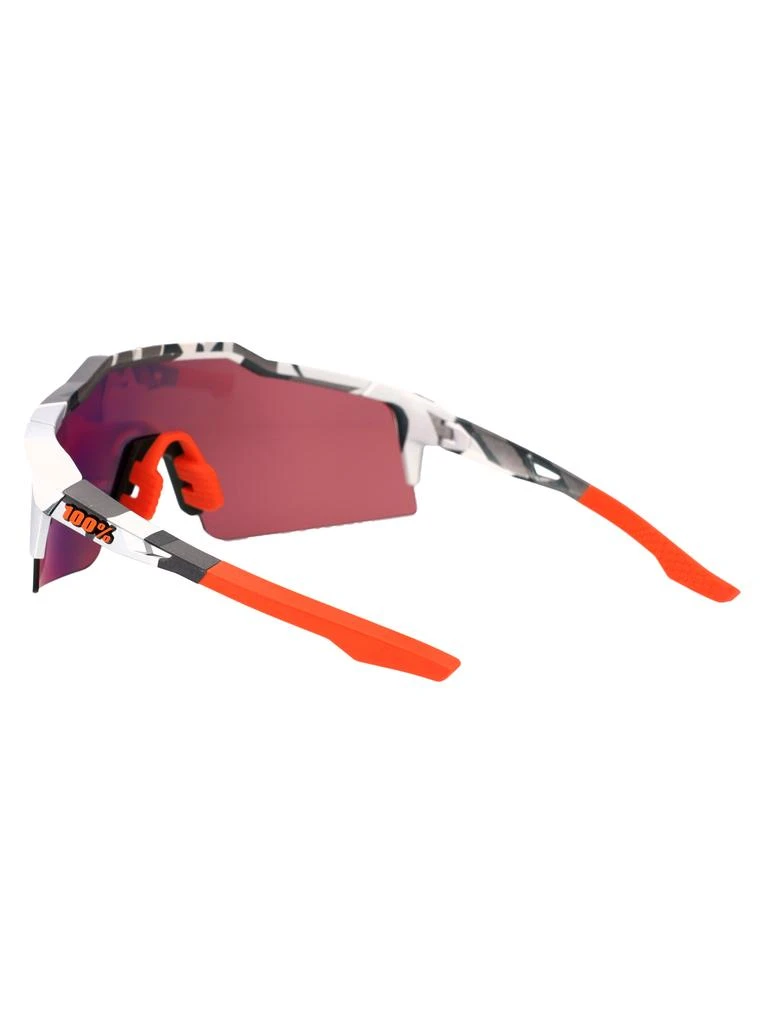 100% SOFT TACT GREY CAMO - HIPER RED MULTILAYER MIRROR LENS ACETATE SUNGLASSES 4