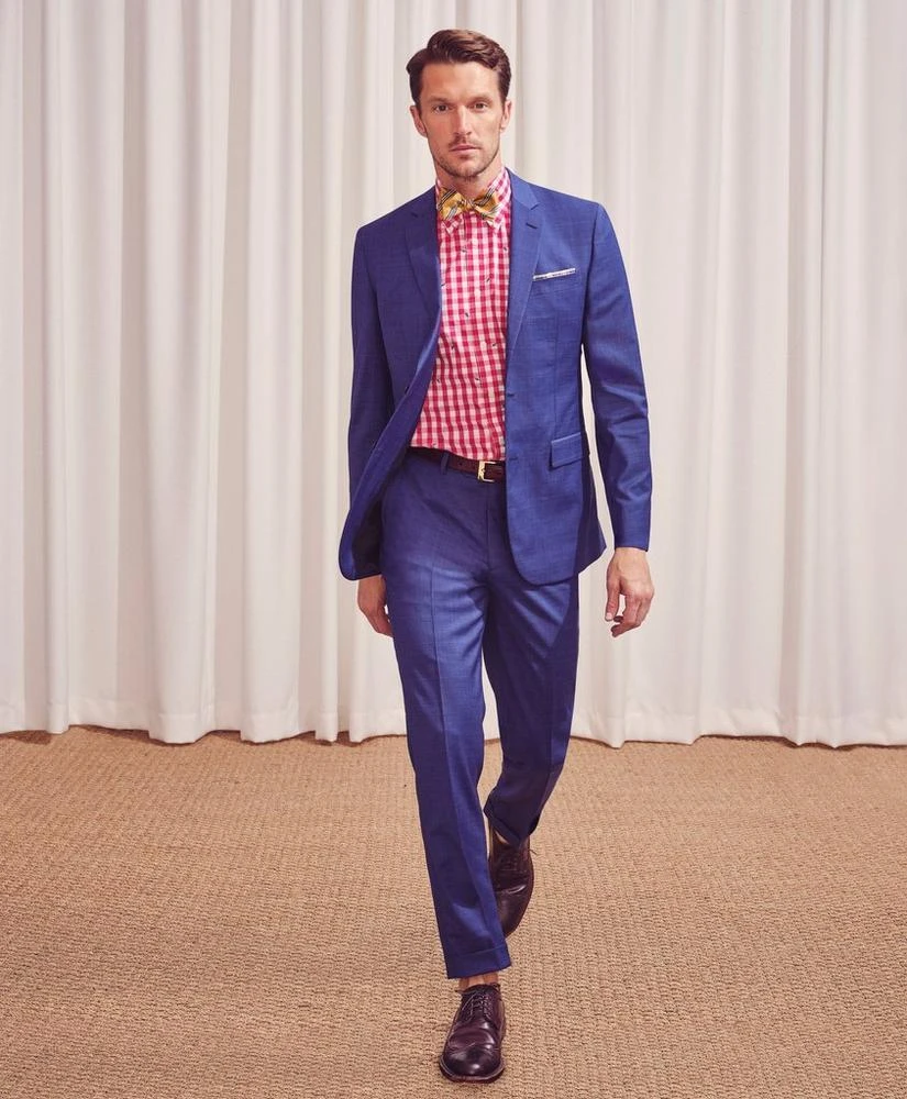 Brooks Brothers Milano Fit Wool Overcheck 1818 Suit 2