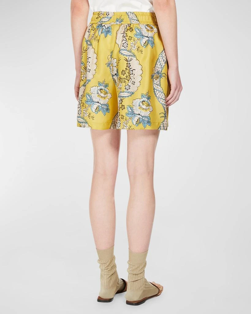 Weekend Max Mara Tracia Floral-Print Silk Bermuda Shorts 4