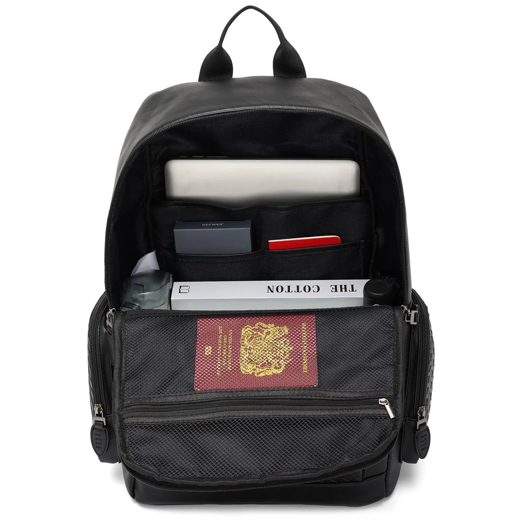 ELLE Leisure Luxe 27L Vegan Leather Backpack | Black 3