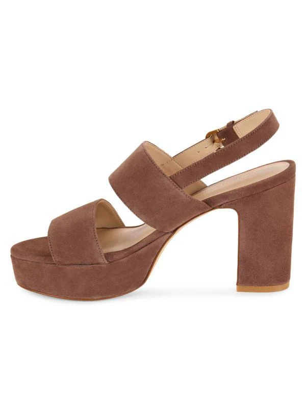 Stuart Weitzman Ono Block Heel Suede Sandals 4