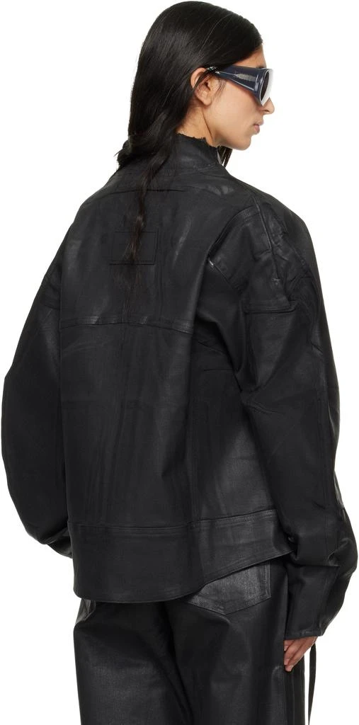 Ottolinger Black Glazed Denim Zip Jacket 3