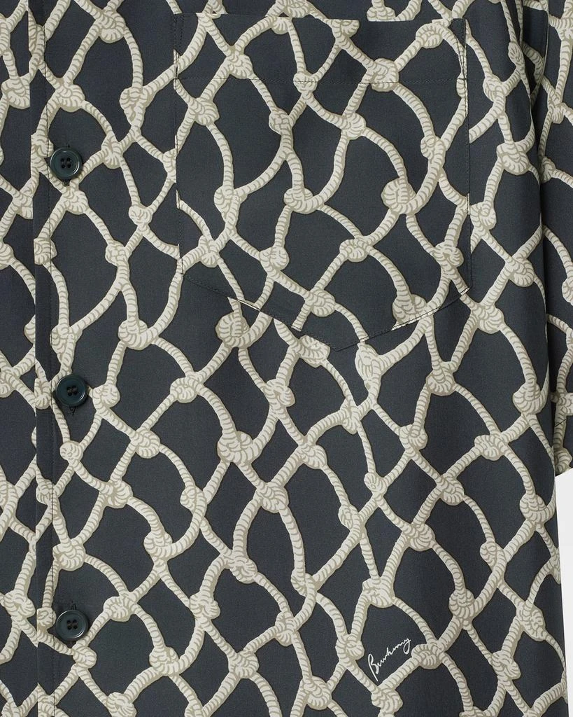 Burberry Men
s Silk Rope-Patterned Camp Shirt 5