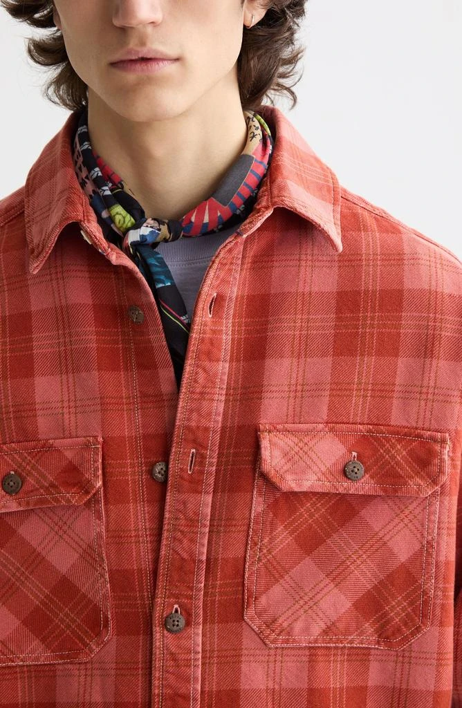 Scotch 
Soda Check Washed Denim Overshirt 3