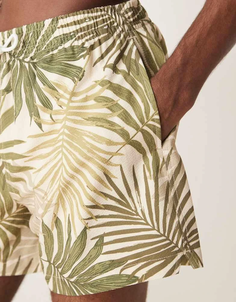 Abercrombie & Fitch Abercrombie & Fitch swimwear 5"" short in green palm print 2