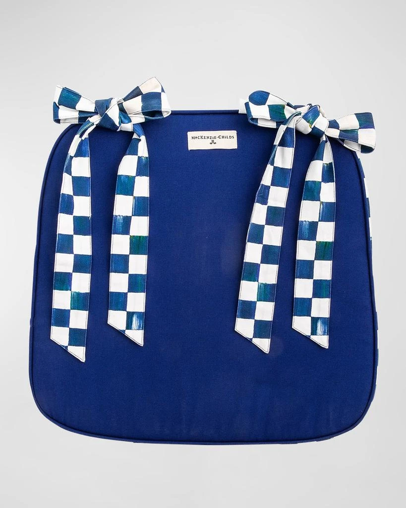 MacKenzie-Childs English Garden Royal Check Chair Cushion 2