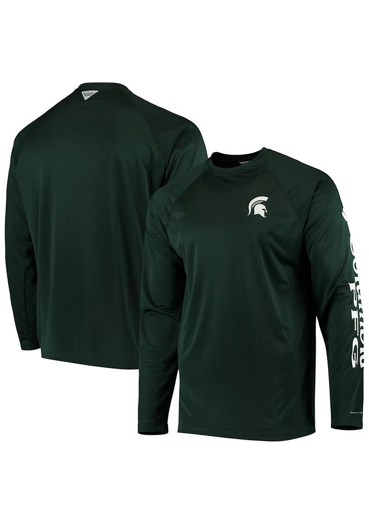 Columbia NCAA Michigan State Spartans Terminal Tackle Omni-Shade Raglan Long Sleeve T-Shirt