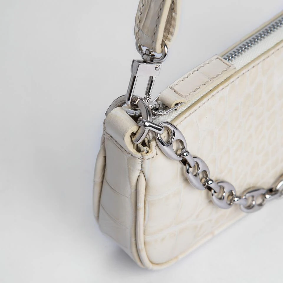 by FAR BY FAR Women
s Mini Rachel Croco Bag - Cream 4