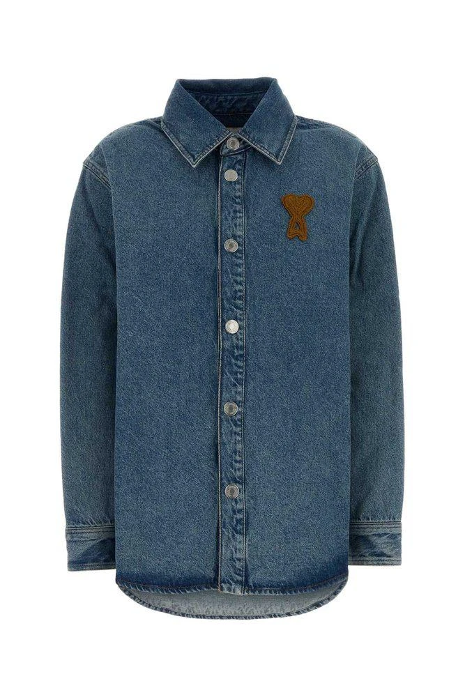AMI AMI Long Sleeved Denim Overshirt