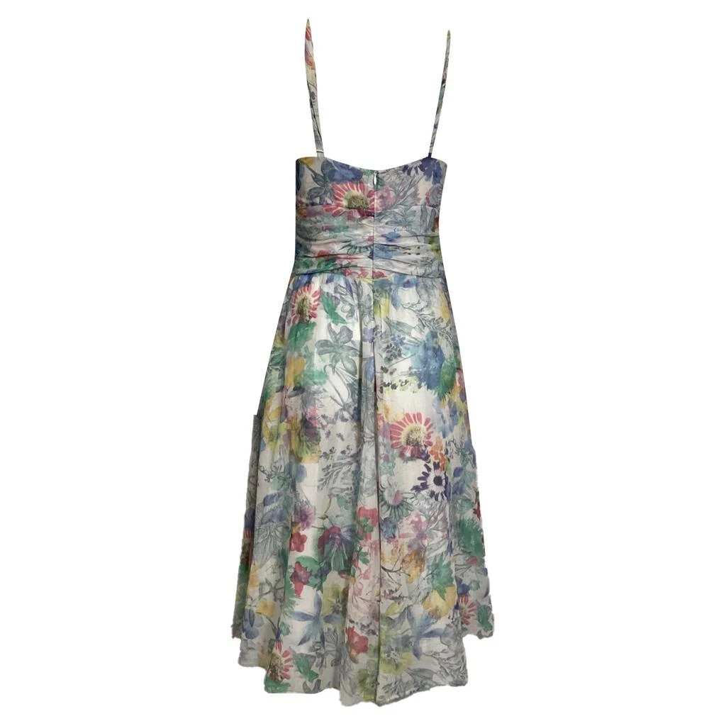Hugo Boss Boss Orange Floral Print Dress in Multicolor Cotton 2
