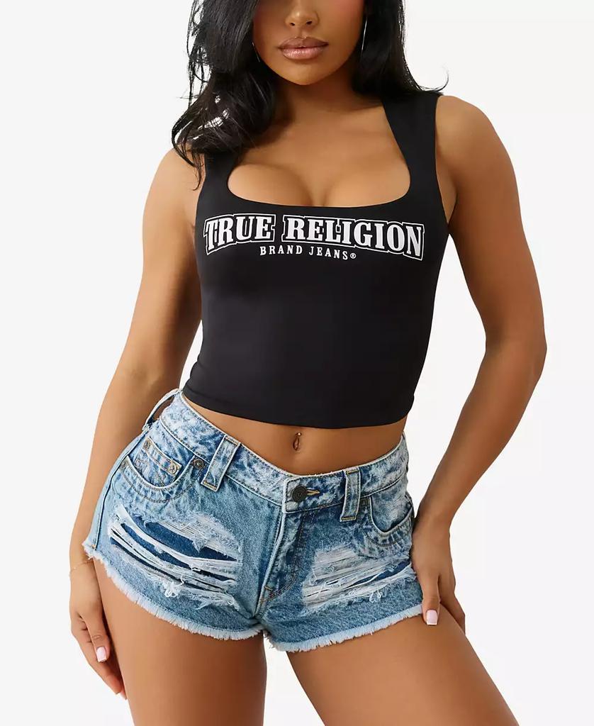 True Religion Women's Logo Square Neck Tank Top