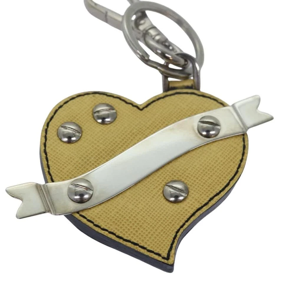 Prada Charm Logo Key Ring Saffiano Leather Leather Accessory (Pre-Owned) 2