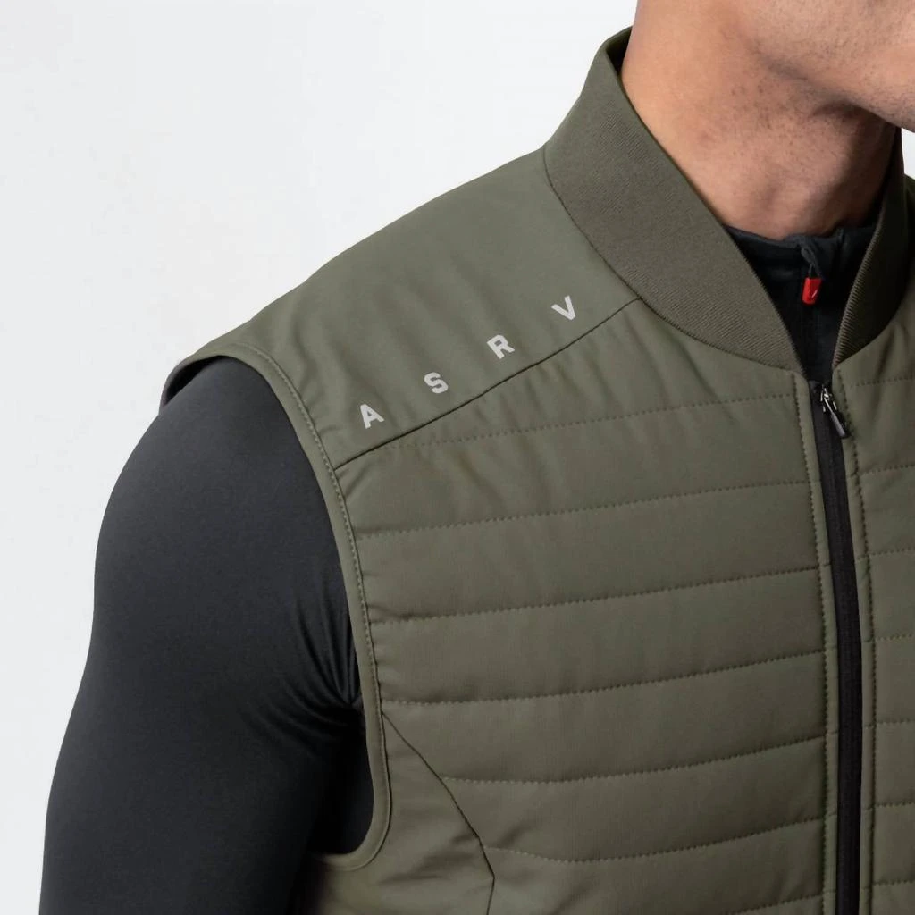 ASRV Men's Insulated Run Vest In Dark Olive 3