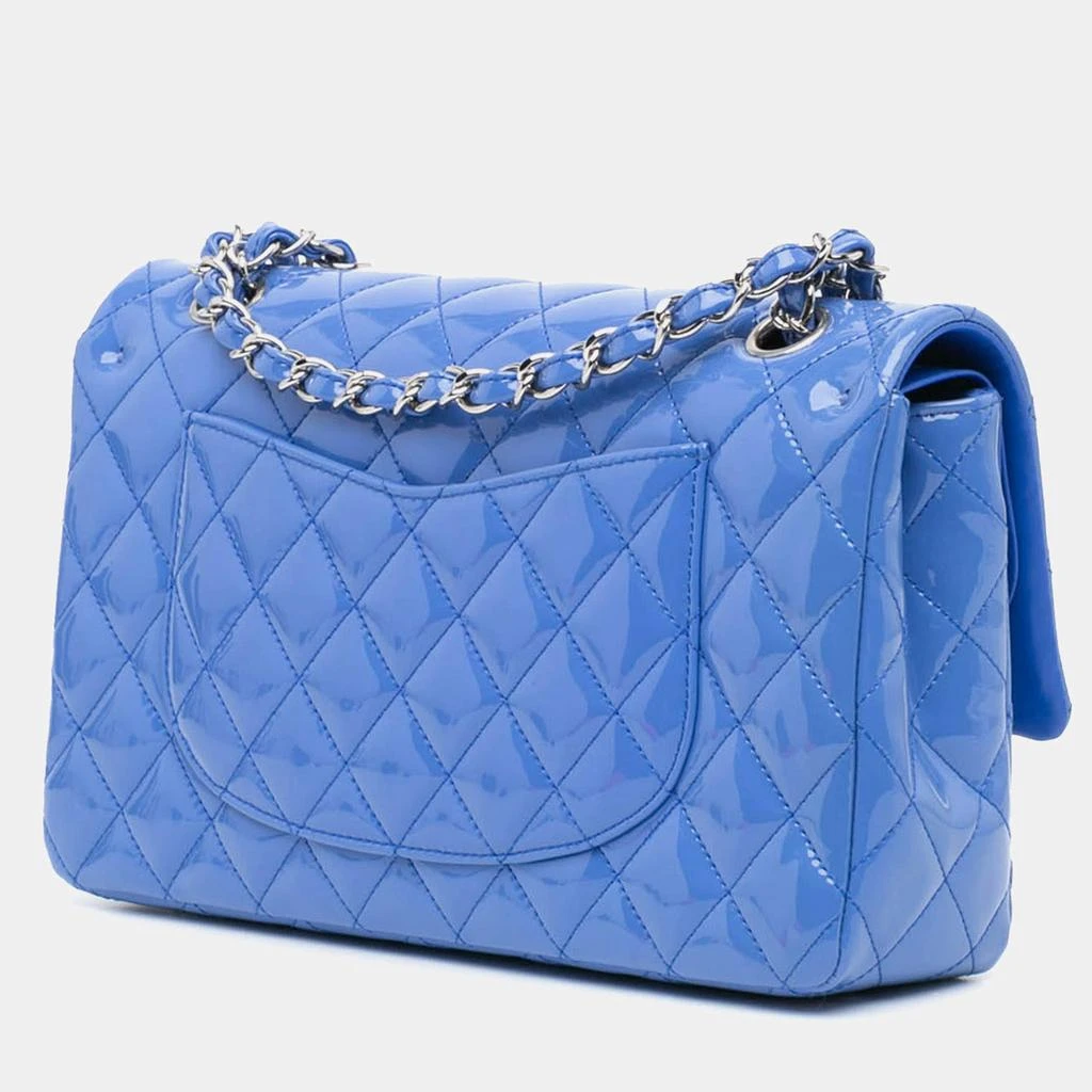 Chanel Chanel Blue Medium Classic Patent Double Flap Bag 3