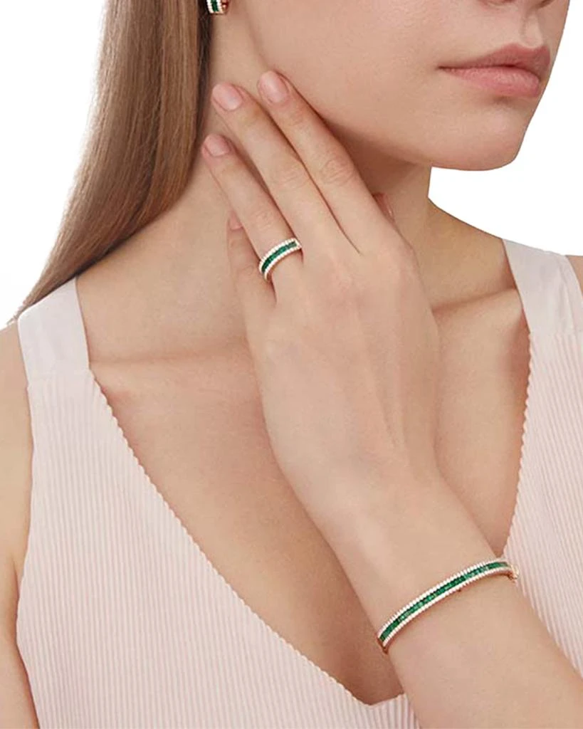 Bee Goddess Mondrian Diamond and Emerald Ring 2