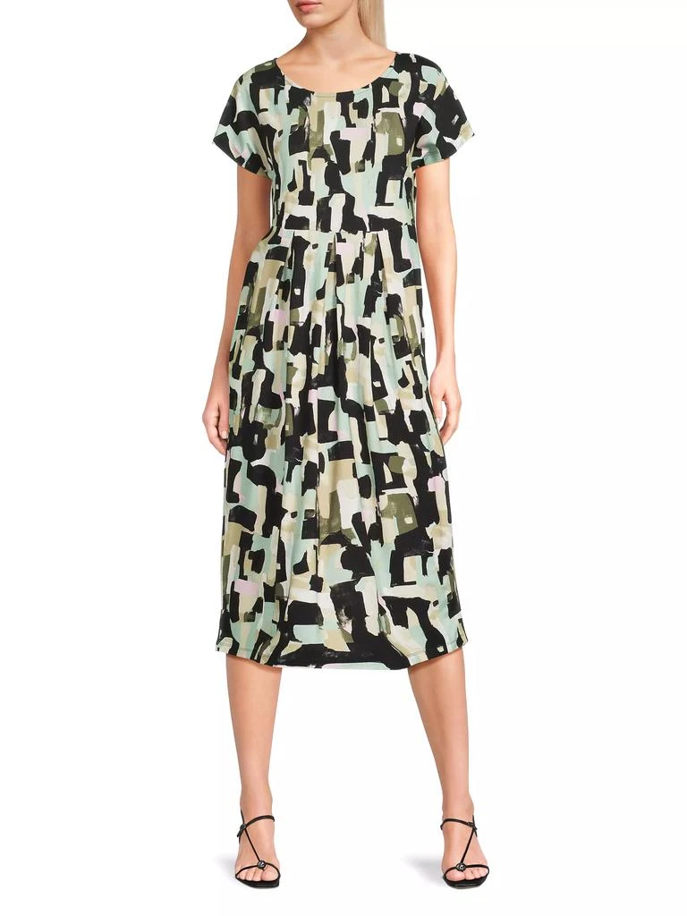 Masai Copenhagen Olnia Abstract Print Midi-Dress 2