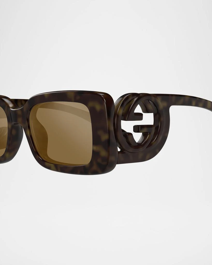 Gucci Monochrome GG Rectangle Acetate Sunglasses 3