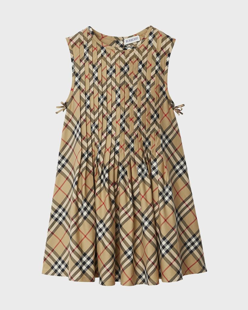 Burberry Girl's Hettie Check Sleeveless Dress, Size 3-14