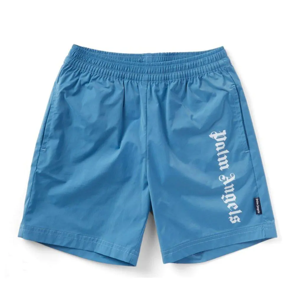 Palm Angels Palm Angels Kids Logo Printed Swim Shorts
