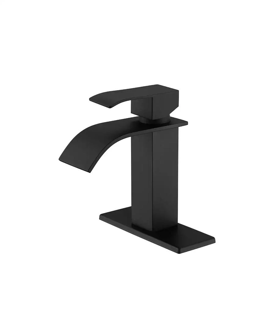 Flynama Waterfall Spout Bathroom Faucet,Single Handle Bathroom Vanity Sink Faucet