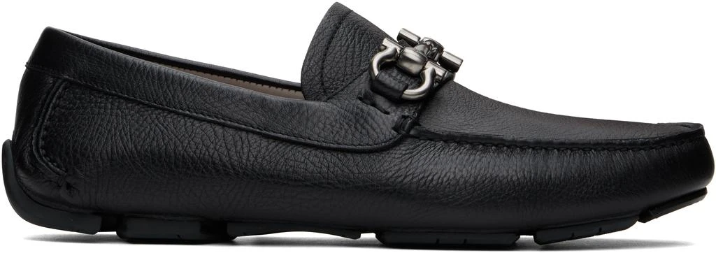 Salvatore Ferragamo Black Gancini Ornament Driver Loafers  display picture 1